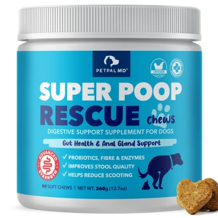 Super Poop Rescue Chews – Digestive & Anal Gland Support for Dogs & Cats